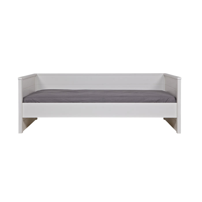 WOOOD Jade bedbank incl. Bedlade - Grenen - Wit - 209x74x100