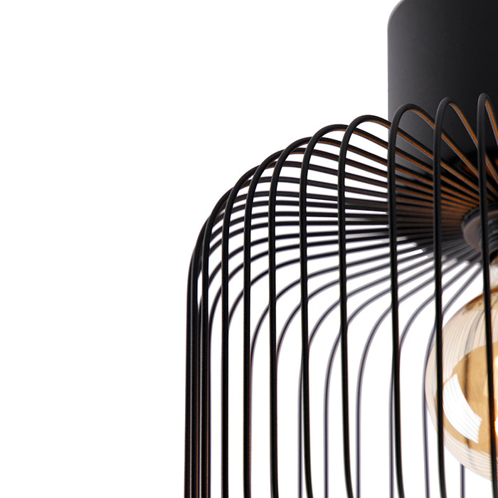 QAZQA Design plafondlamp zwart draad 31,5cm - Baya