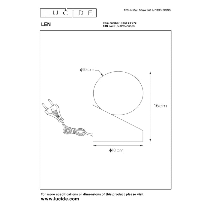 Lucide LEN Tafellamp - Licht hout
