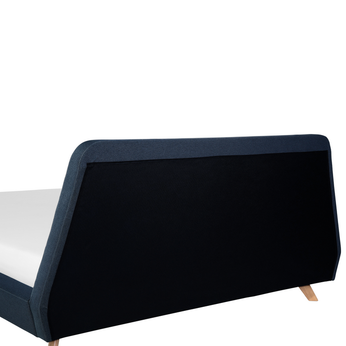 Beliani - VIENNE - Tweepersoonsbed - Blauw - 180 x 200 cm - Polyester