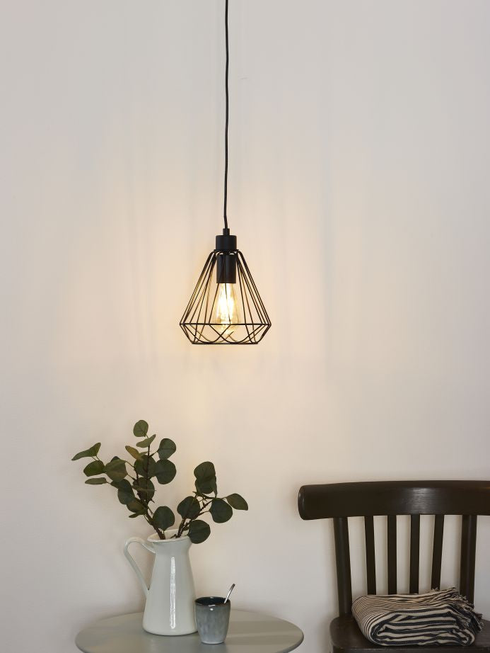 Lucide KYARA Hanglamp 1xE27 - Zwart