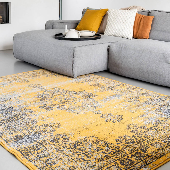 Vintage Vloerkleed Bloom - Okergeel - EVA Interior - 235 x 320 cm