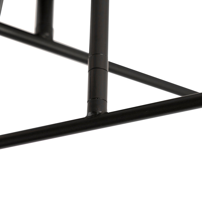 QAZQA Industriële plafondlamp zwart met goud 6-lichts - Sydney