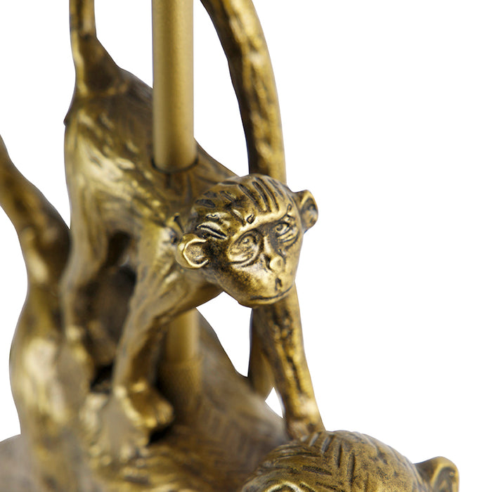 QAZQA Tafellamp animal - Goud|messing - Landelijk - L 205mm