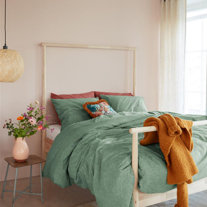 Beddinghouse Frost Dekbedovertrek 200 x 200/220 cm - Grijsgroen