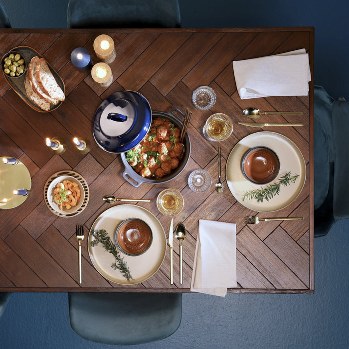 Dutchbone Class Eettafel Visgraat - 180 x 90 cm - Bruin