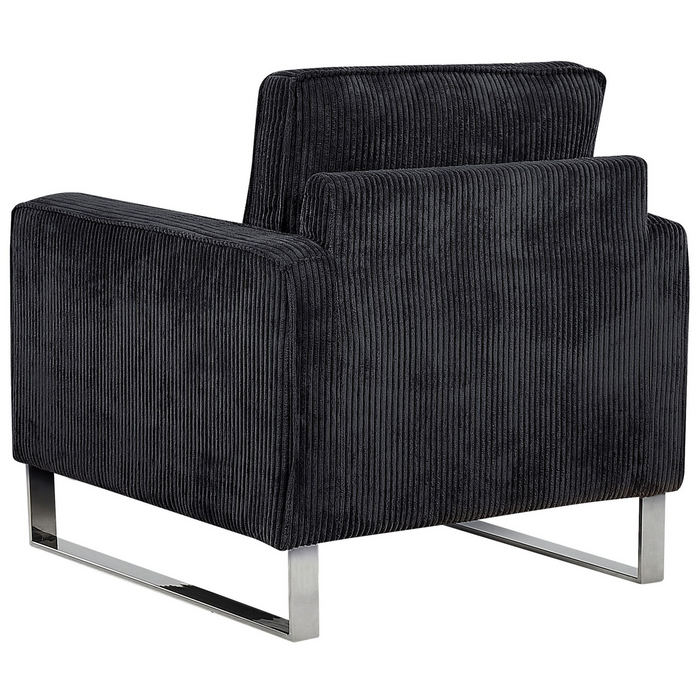 Beliani - VIND - Fauteuil - Zwart - Corduroy