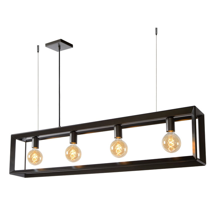 Lucide THOR Hanglamp 4xE27 - Grijs ijzer