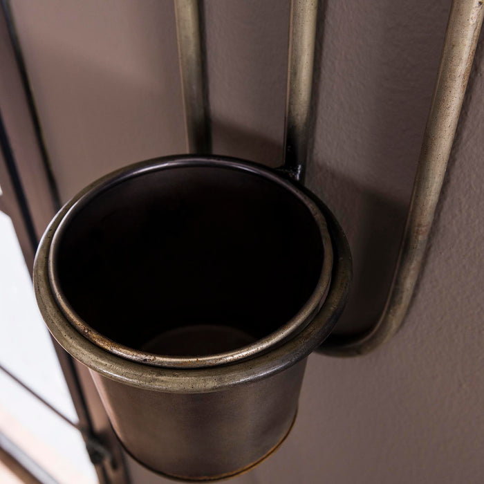 D - Hoyz - Wandlamp 1L Storage - Oud Zilver - Industrieel