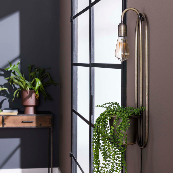 D - Hoyz - Wandlamp 1L Storage - Oud Zilver - Industrieel