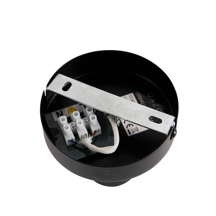 QAZQA Moderne plafondlamp zwart 9 cm - Facil