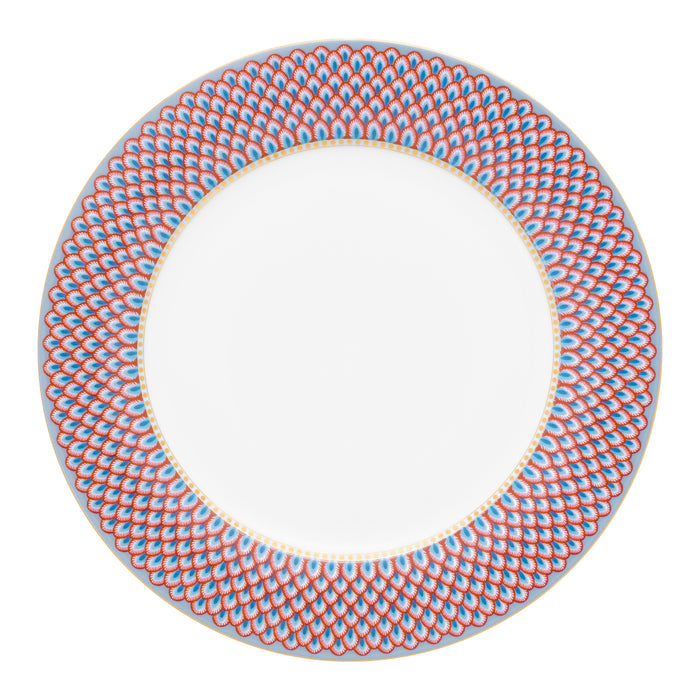 Pip Studio Flower Festival Bord Ø 26,5 cm - Lichtblauw/Rood