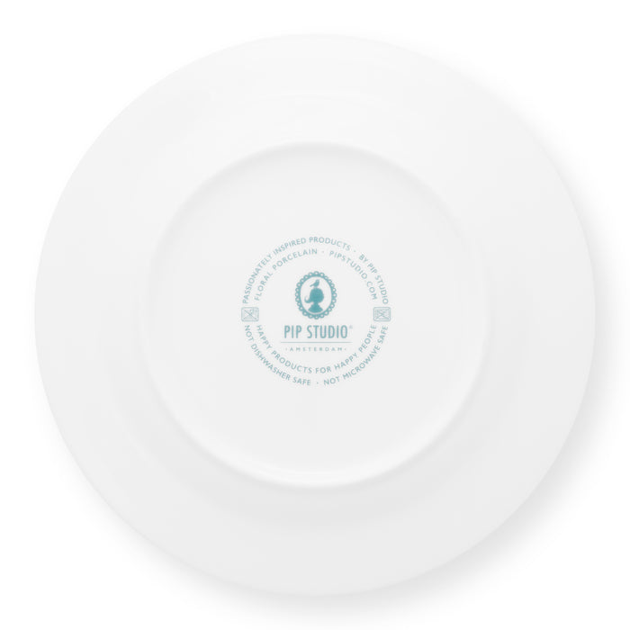 Pip Studio Flower Festival Bord Ø 26,5 cm - Lichtblauw/Rood