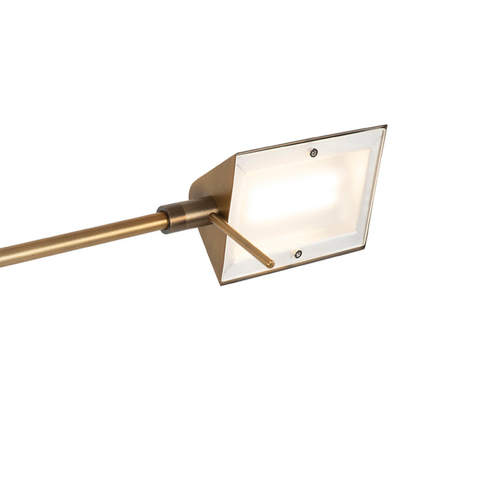 QAZQA Design vloerlamp brons incl. LED met touch dimmer - Notia