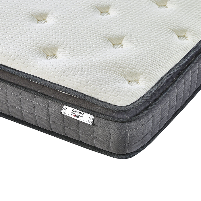 Beliani - CHARM - Traagschuimmatras - Wit - 180 x 200 cm - Polyester