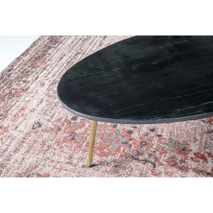 Livingfurn Salontafel Organic Marble 70cm Marmer | Gecoat Staal