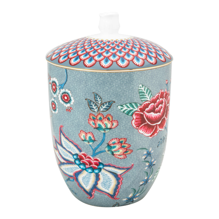 Pip Studio Flower Festival Opbergpot 1,5L - Lichtblauw
