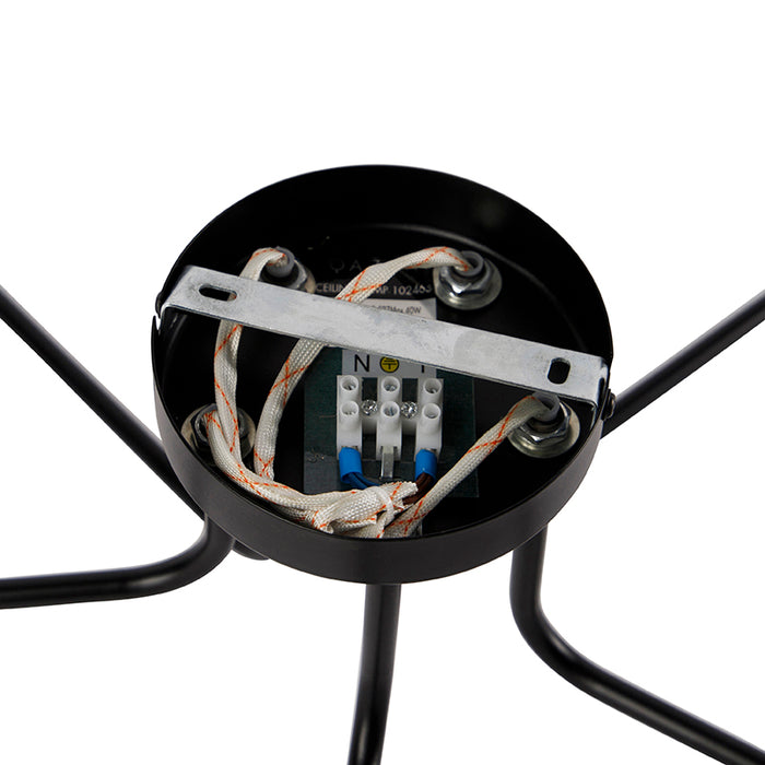 QAZQA Design plafondlamp zwart 5-lichts - Facile