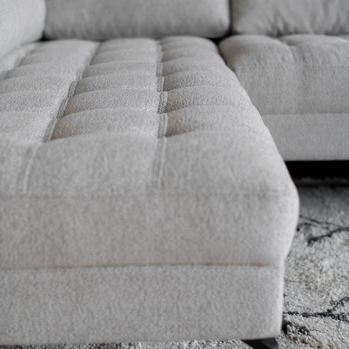 MOOS River Hoekbank Grijs / Ecru Links