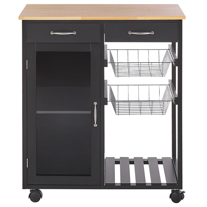 Beliani - BOVES - Keukentrolley - Zwart - MDF