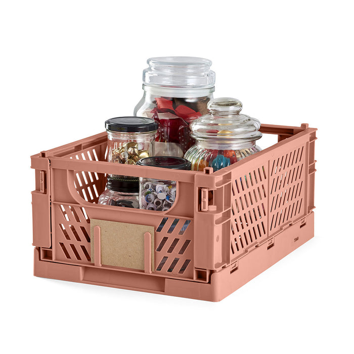 Lisomme Luuk opvouwbaar krat roze - 33 x 24,5 cm