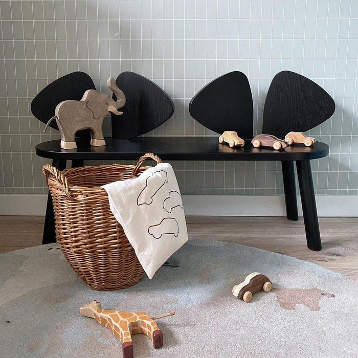 Mouse kinderbank gelakt eiken