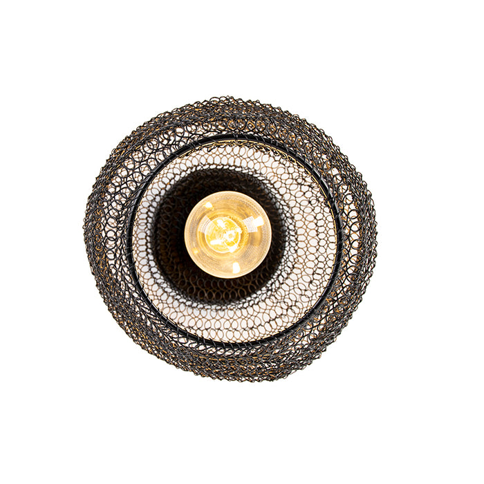 QAZQA Oosterse plafondlamp zwart - Nidum Bene