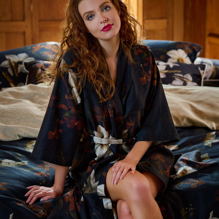 Essenza Jula Daffodils Reunited Kimono S - Zwart