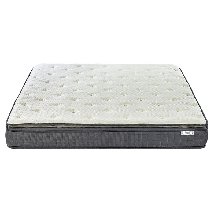 Beliani-CHARM-Traagschuimmatras medium-Wit-160 x 200 cm-Polyester