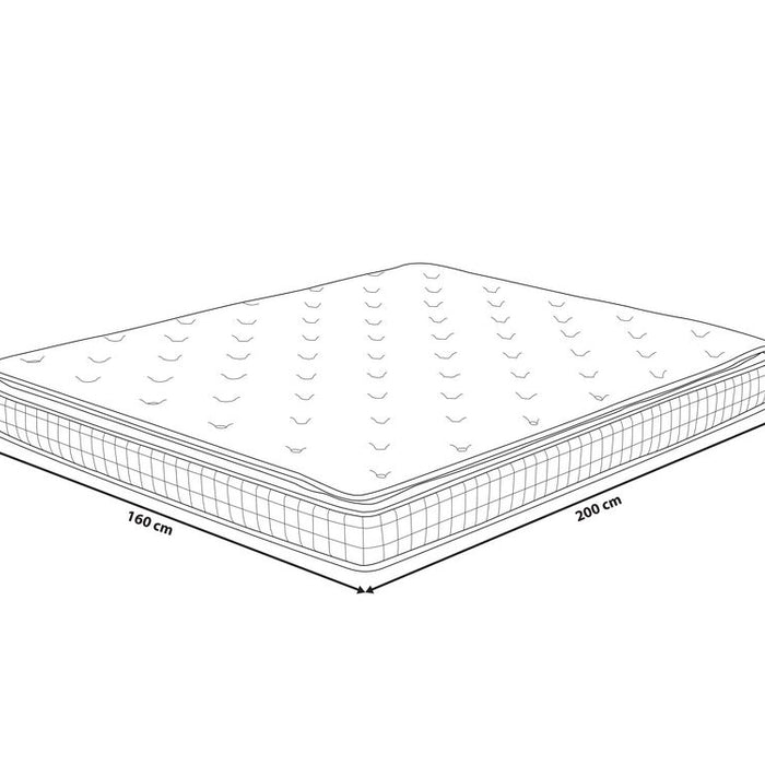 Beliani-CHARM-Traagschuimmatras medium-Wit-160 x 200 cm-Polyester