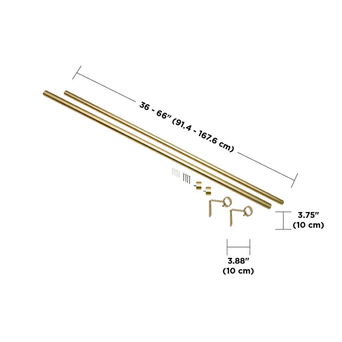 Umbra Cappa Gordijnroede 91 - 168 cm - Messing