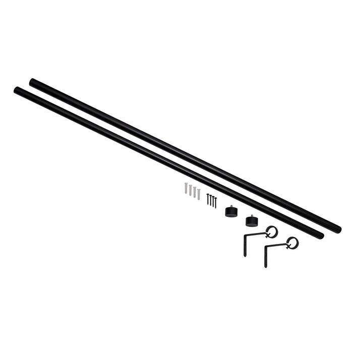 Umbra Cappa Gordijnroede 91 - 168 cm - Geborsteld Zwart