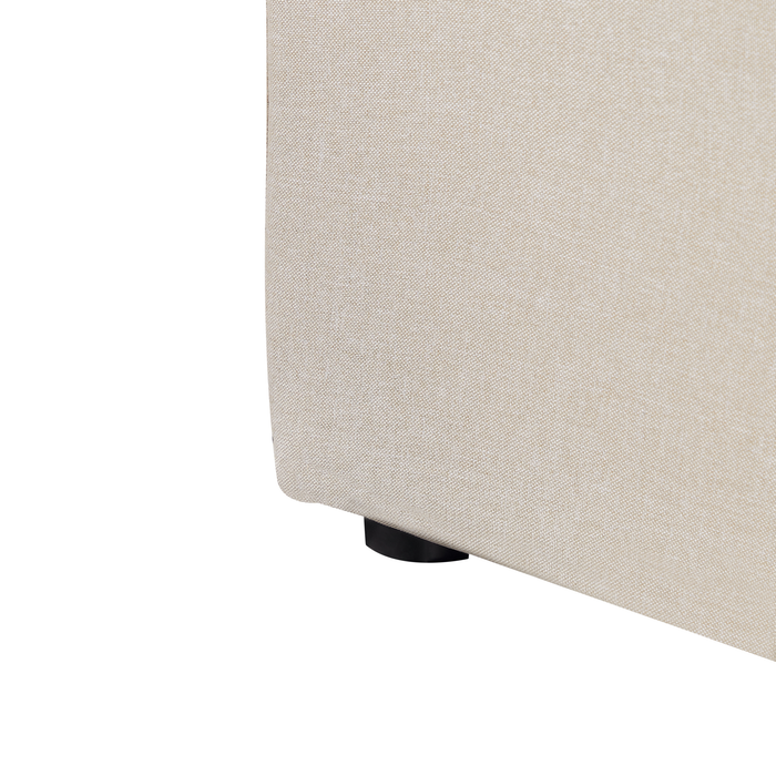 Beliani-RENNES -Bed met opbergruimte-Beige-180 x 200 cm-Polyester