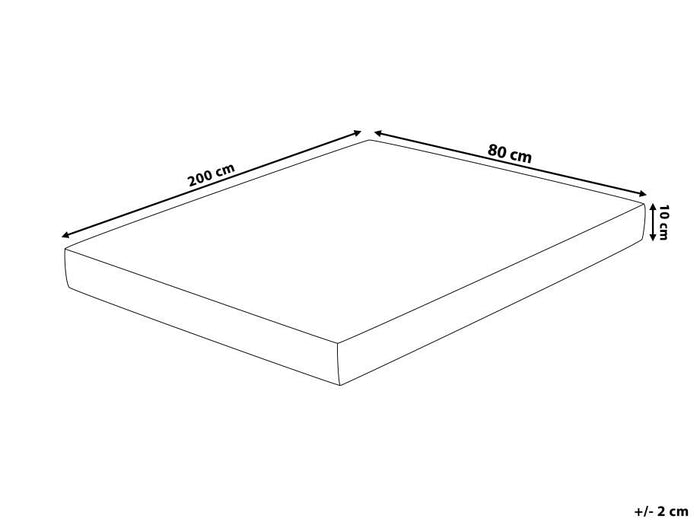 Beliani - PICCOLO - Schuimmatras - Grijs - 80 x 200 cm - Polyester