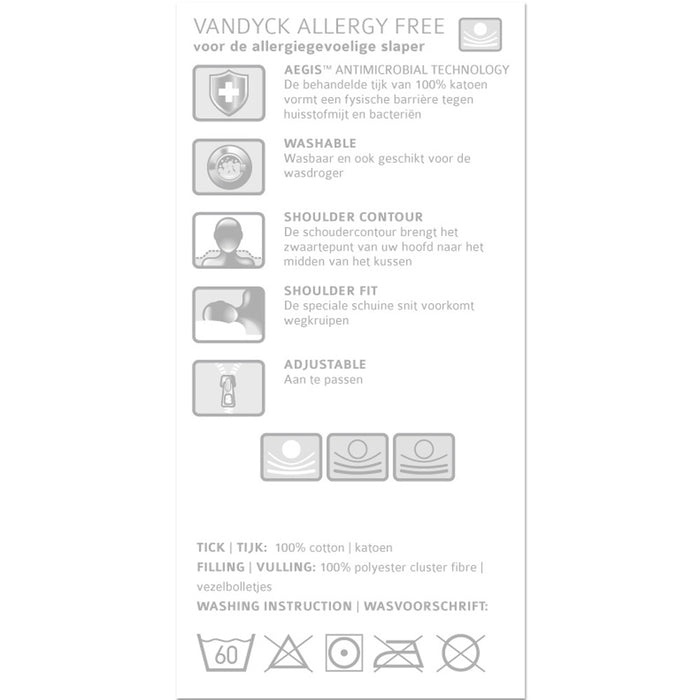 Vandyck Allergy free Hoofdkussen