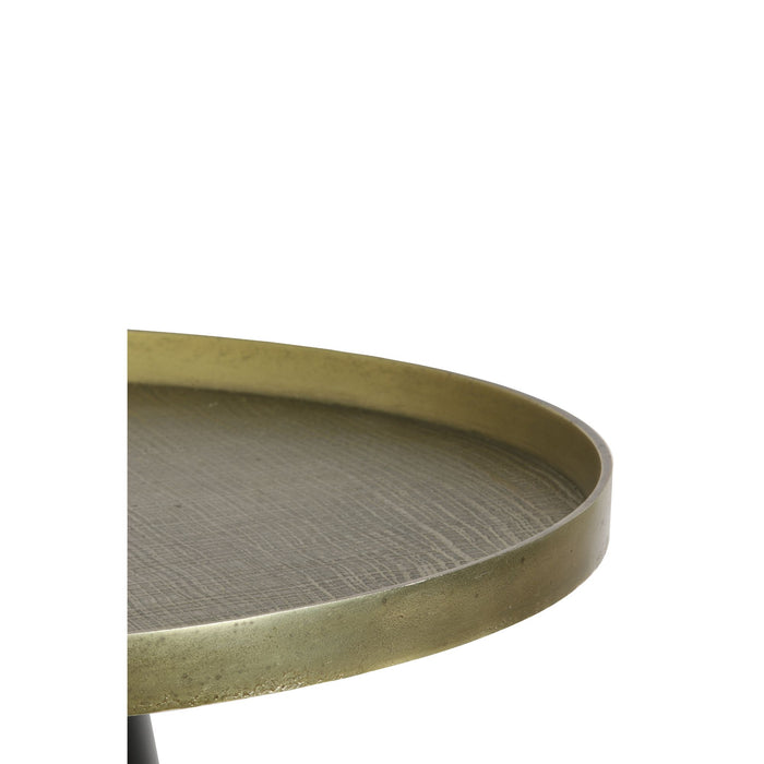 Light & Living Salontafel Popeta - Antiek Brons|Zwart - Ø60cm