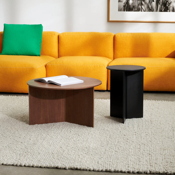 HAY Slit Table Wood Round XL Bijzettafel -  Ø 65 cm - Walnut