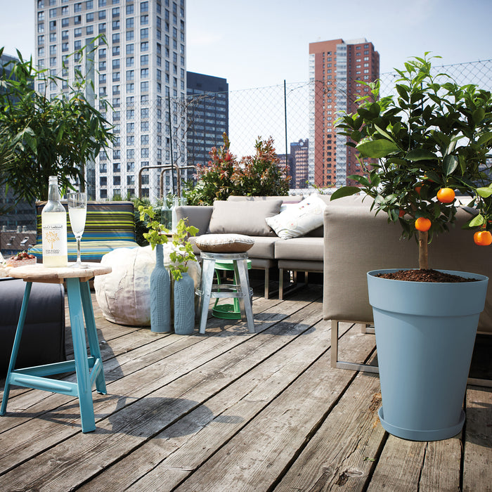 Elho Loft Urban Round High Bloempot 42 cm Blauw