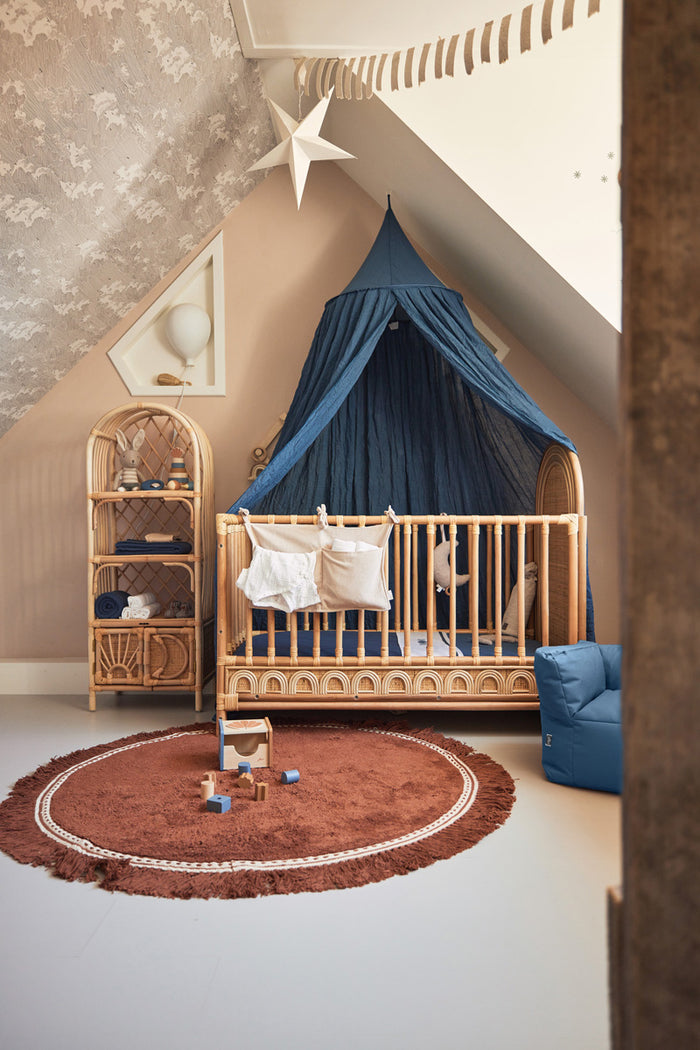 Jollein hoeslaken blauw (60 centimeter x 120 centimeter)