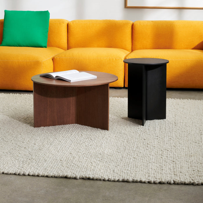 HAY Slit Table Wood Round Bijzettafel -  Ø 35 cm - Zwart