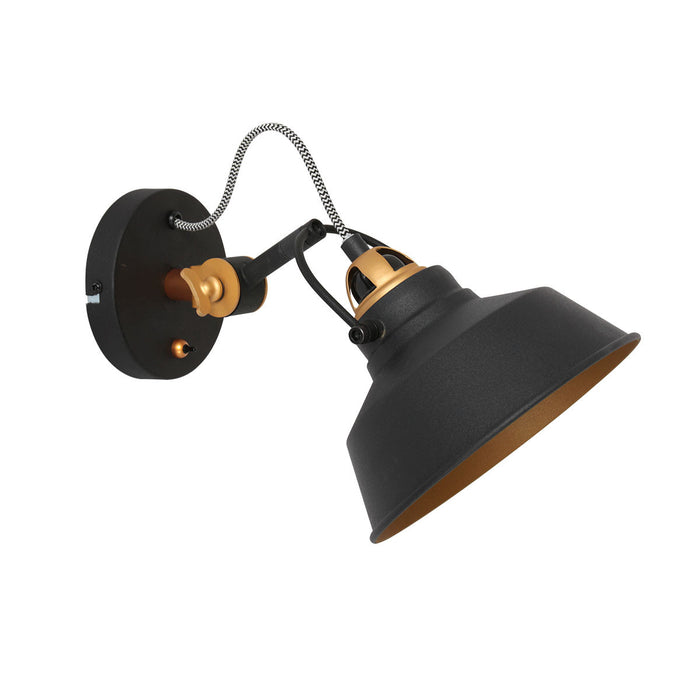 Mexlite Wandlamp industrieel - Metaal - Goud