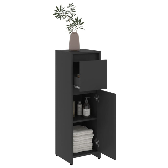 Prolenta Premium - Badkamerkast 30x30x95 cm spaanplaat grijs