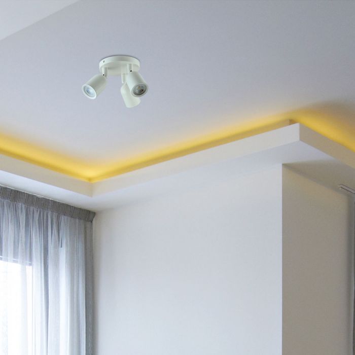 V-tac VT-899 3x GU10 Plafond spot - Wit - verstelbaar