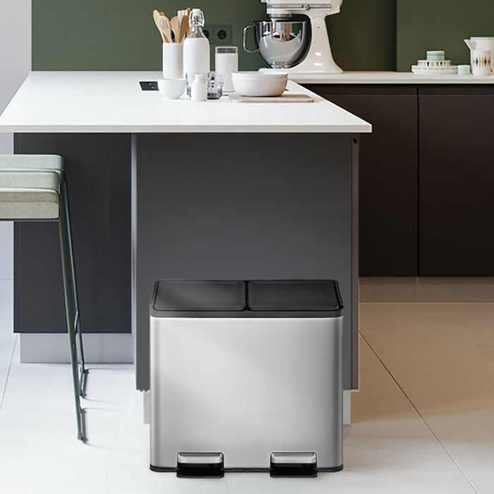 EKO Essential Recycler Pedaalemmer 20 Liter (10+10L) - RVS