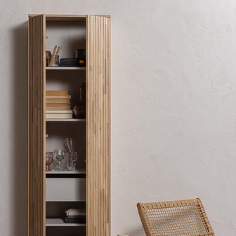 WOOOD New Gravure Hoge Opbergkast B 60 cm - Eiken - Naturel