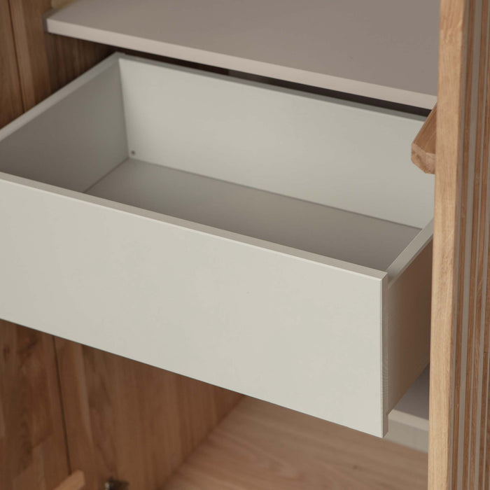 WOOOD New Gravure Hoge Opbergkast B 60 cm - Eiken - Naturel
