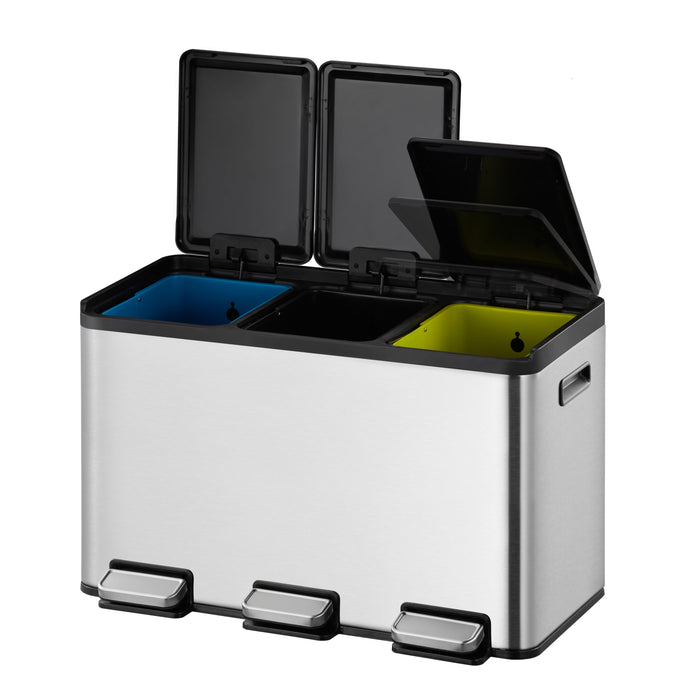 EKO Essential Recycler Pedaalemmer 30 Liter (3x10L) - RVS