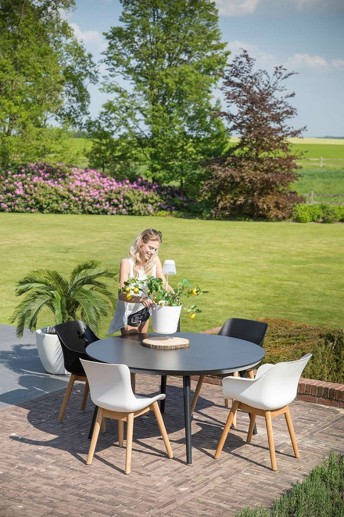 Hartman Sophie Studio HPL Tuintafel Ø 128 cm - Zwart