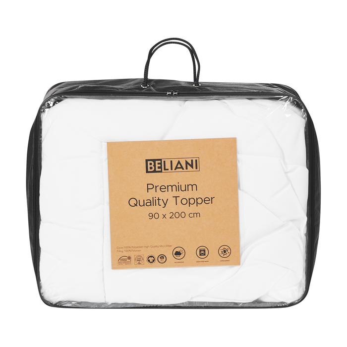 Beliani - AIZKORRI - Matrasbeschermer - Wit 90 x 200 cm - Microvezels