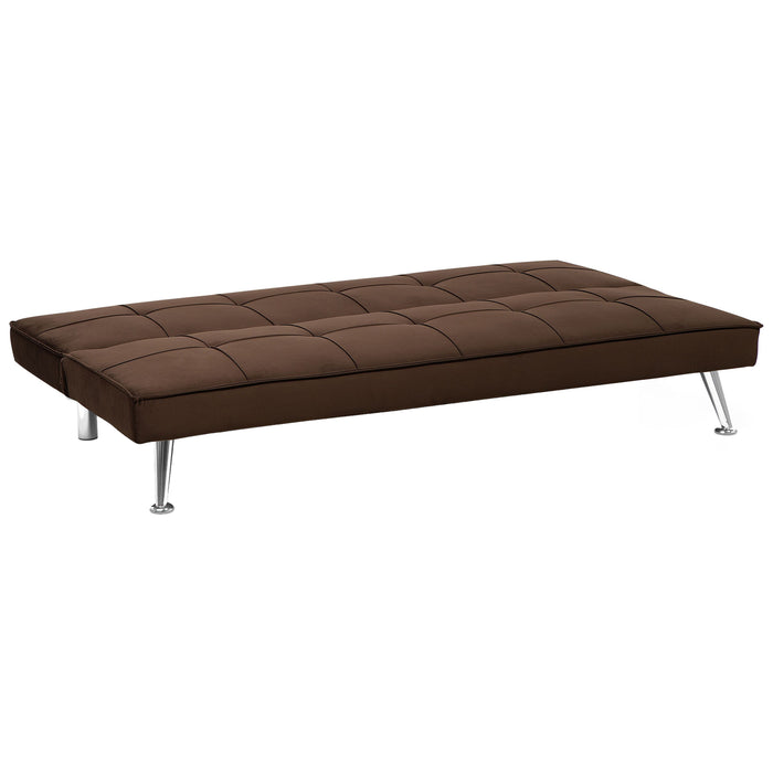 Beliani - HASLE II - Slaapbank 3-zits - Bruin - Polyester